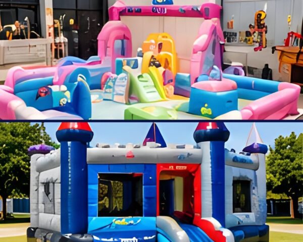 Holiday Play Zone Bundle: Toddler Soft Play Inflatable, Castle with Slide