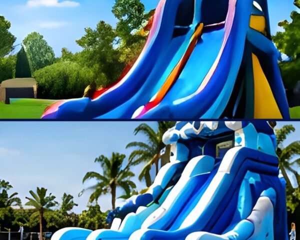 Summer Water Slide Business Bundle: 12m Commercial Water Slide, Tropical Water Slide