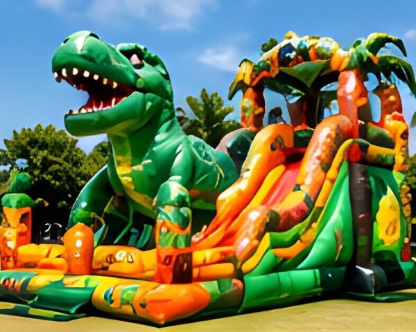 Dinosaur Adventure Playground (8 m × 6 m), commercial inflatable for sale in South Africa