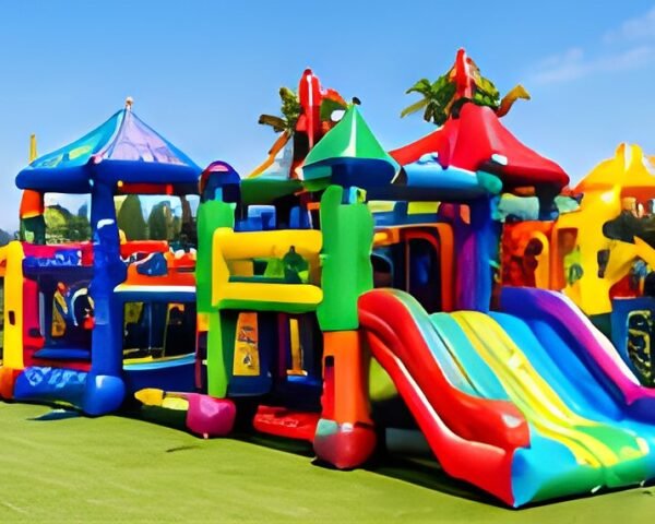 Multicolour Playground (12 m × 8 m), commercial inflatable for sale in South Africa