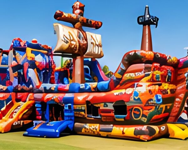 Pirate Adventure Playground (10 m × 7 m), commercial inflatable for sale in South Africa