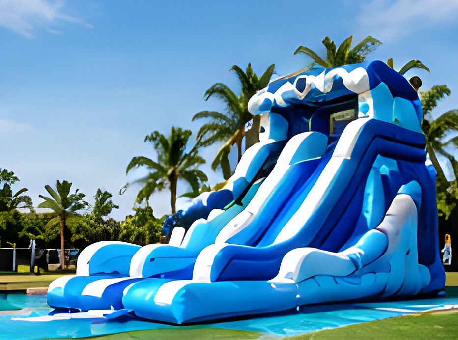 Tropical Water Slide (8 m × 5 m), commercial inflatable for sale in South Africa